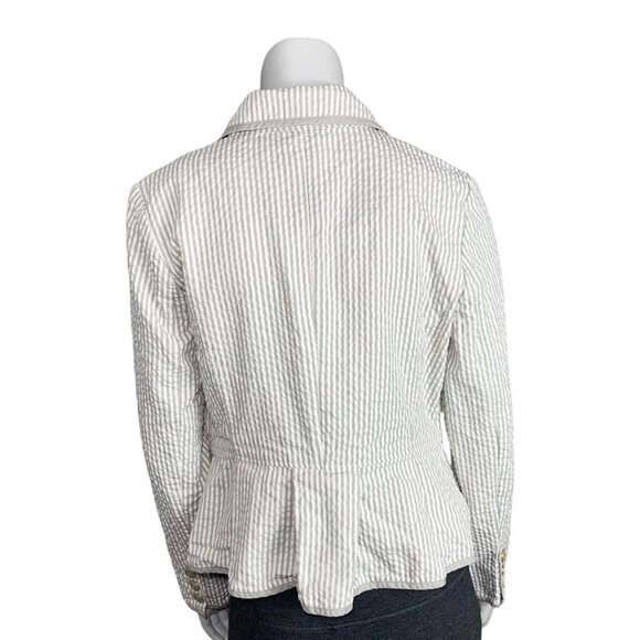 SANDRO Seersucker Striped Blazer - Picture 3 of 7